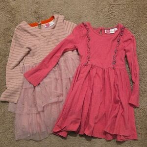 Mini Boden Pink and Cream Kids Dresses size 7-8y